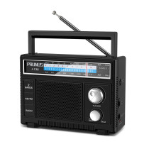 PRUNUS J-136 Portable Radio AM FM, Transistor Radio Battery Operated and Plug in Wall,Loud Speaker Support AUX in and Micphone in, Small Radios Portable AM FM