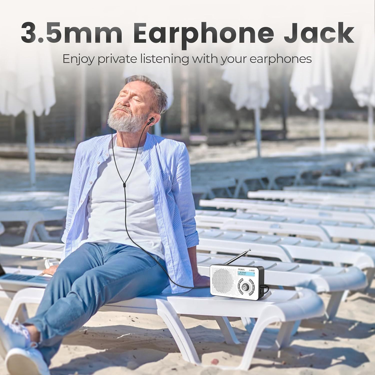 PRUNUS J-408 DAB Radio Portable, DAB Plus Digital Radio with Bluetooth ...