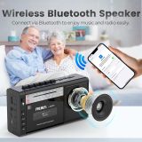 PRUNUS J-360 Cassette Tape Player Boombox with Bluetooth, Tape Recording, AM FM Portable Radio,Solar/Battery Operated Radio/Rechargeable,AUX/TF/USB Drive,Flashlight,Headphone Jack,Gift Cassette Player