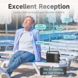 PRUNUS J-03 AM FM Radio Portable Plug in Wall or AA Battery Operated for Home/Outdoor, Large Speaker Excellent Sound, Excellent Reception 19.5 ant, Large Tuning Knobs for Easy to Use,Gifts for Seniors
