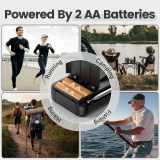 PRUNUS J-128 Pocket AM FM Radio Portable with Battery Operated Radio by 2 AA,Automatic Station,Headphone Jack,Back Clip,Flashlight,Large Screen,Lock Key Walkman Radio, Alarm/Sleep Timer,Digital Radio