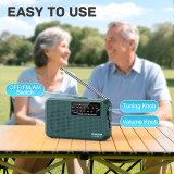 S-799 Mini Radio AM FM, Battery Operated Radio with Lanyard, Excellent Reception, Portable Radios AM FM, Transistor Radios