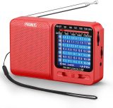 PRUNUS J-711 Mini Radio AM/FM/SW1-SW7 Shortwave, USB-C Charging& AA Battery Operated, Excellent Reception, Long Antenna, Earphone Jack, Transistor Radio, Portable Radios AM FM