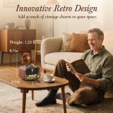 PRUNUS J-190 Portable Radio AM FM SW Bluetooth, Retro Radios Vintage Small Transistor Radio with Best Sound,USB Rechargeable, Support TF Card/USB Playing,Rotary Knob Great, Gifts for Seniors