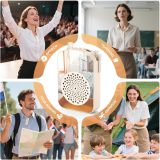 PRUNUS A10 Voice Amplifier Wireless with Lavalier Microphone Charging &Storage,Portable Voice Amplifier with Laple Mic Speaker,Mini Voice Amplifier for Classroom,Speech,Training Outdoor