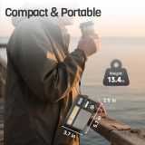 PRUNUS J-139 AM FM Radio Portable Bluetooth, TF Card/USB Playback, USB-C/Solar Battery Operated Radio, Lanyard, Transistor Radios, Small Radios