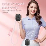 A18 Voice Amplifier for Teacher,Portable Wired Voice Amplifier with Microphone Headset and Speaker,Rechargeable Mini Voice Amplifier for Classroom,Speech,Training,Tour Guide,Pearl Chain Design