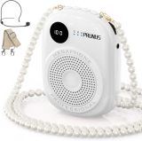 A18 Voice Amplifier for Teacher,Portable Wired Voice Amplifier with Microphone Headset and Speaker,Rechargeable Mini Voice Amplifier for Classroom,Speech,Training,Tour Guide,Pearl Chain Design