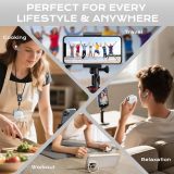 4-in-1 Scrolling Remote Control for TikTok YouTube IG Short Videos with Earbuds Wireless Bluetooth,Page Turner for Kindle App,Camera Shutter Remote for | iPhone | Android | iOS | iPad | Tablet