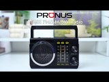 PRUNUS J-135 AM FM SW Radio Portable Bluetooth, Solar/D Battery Operated/USB Rechargeable, Small Transistor Retro Radios with Best Sound, Flashlight,Support TF Card/USB Playing