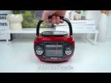 PRUNUS J-666 Portable Radio AM FM SW Bluetooth, Retro Radios Vintage Transistor with 15W Speaker Rich Bass Stereo Best Sound, Solar/USB Rechargeable,AUX/USB Drive, Home,Gift