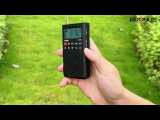 2025 PRUNUS J-329 Mini Portable Pocket AM FM Radio MP3 Small Radio with Sleep Timer, SD Card Player, Large Screen, Rechargeable Battery Operated for Running Walking,Travel