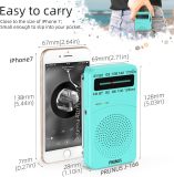 PRUNUS J-166 Portable Radio AM FM, Battery Operated Radio with Tuning Light, Back Clip, Excellent Reception for Indoor & Outdoor & Emergency Radio, AM FM Radio Portable, Transistor Radio