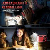 PRUNUS J-361 9250mWh Emergency Weather Radio, AA Batteries/Hand Crank/Solar/USB Charging, NOAA/AM/FM, LED Flashlight and Reading Lamp,SOS Alarm & Flashlight