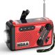 PRUNUS J-361 9250mWh Emergency Weather Radio, AA Batteries/Hand Crank/Solar/USB Charging, NOAA/AM/FM, LED Flashlight and Reading Lamp,SOS Alarm & Flashlight