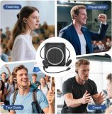 15W Wireless Voice Amplifier with Soft Silicone Headset Mic – Portable Mini Speaker for Teachers, Classroom, Tour Guides, Training & Outdoor, 14H Battery, Noise Reduction & Anti-Feedback, Black