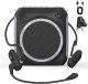 15W Wireless Voice Amplifier with Soft Silicone Headset Mic – Portable Mini Speaker for Teachers, Classroom, Tour Guides, Training & Outdoor, 14H Battery, Noise Reduction & Anti-Feedback, Black