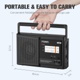 PRUNUS J-06 Analog AM FM Radio Portable with PVC Chip, Battery Operated and AC Plug, Large Speaker Excellent Sound, Excellent Reception, Gifts for Seniors, Battery Operated Radio