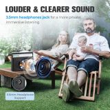 PRUNUS J-06 Analog AM FM Radio Portable with PVC Chip, Battery Operated and AC Plug, Large Speaker Excellent Sound, Excellent Reception, Gifts for Seniors, Battery Operated Radio