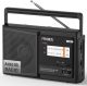 PRUNUS J-06 Analog AM FM Radio Portable with PVC Chip, Battery Operated and AC Plug, Large Speaker Excellent Sound, Excellent Reception, Gifts for Seniors, Battery Operated Radio