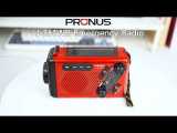 PRUNUS J-361 9250mWh Emergency Weather Radio, AA Batteries/Hand Crank/Solar/USB Charging, NOAA/AM/FM, LED Flashlight and Reading Lamp,SOS Alarm & Flashlight