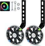PRUNUS Flash BIKE Training Wheels for 12 14 16 18 20 Inch.Training Wheels for Kids Bike is Heavy Duty.Bicycle Training Wheel is Suitable Single Speed Bike