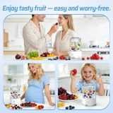 Electric Fruit and Vegetable Washer Machine, Fruit Cleaner Spinner Machine with OH-ion Purification Technology, Suitable for Small Fruits Such as Blueberries, Cherry Tomatoes, and Raspberries