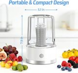 Electric Fruit and Vegetable Washer Machine, Fruit Cleaner Spinner Machine with OH-ion Purification Technology, Suitable for Small Fruits Such as Blueberries, Cherry Tomatoes, and Raspberries