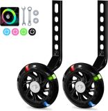 PRUNUS Flash BIKE Training Wheels for 12 14 16 18 20 Inch.Training Wheels for Kids Bike is Heavy Duty.Bicycle Training Wheel is Suitable Single Speed Bike