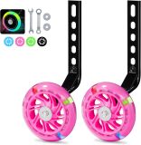 PRUNUS Flash BIKE Training Wheels for 12 14 16 18 20 Inch.Training Wheels for Kids Bike is Heavy Duty.Bicycle Training Wheel is Suitable Single Speed Bike