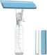 3 in 1 Window Cleaning Scraper, Shower Scraper Window Squeegee with 300ML Tank, Bathroom Mirror Squeegee with Hanging Hole, Window Scraper for Cleaning Windows, Glass, Mirrors, Car Windows