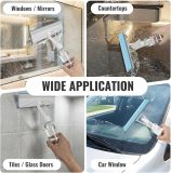 3 in 1 Window Cleaning Scraper, Shower Scraper Window Squeegee with 300ML Tank, Bathroom Mirror Squeegee with Hanging Hole, Window Scraper for Cleaning Windows, Glass, Mirrors, Car Windows