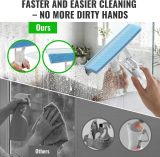 3 in 1 Window Cleaning Scraper, Shower Scraper Window Squeegee with 300ML Tank, Bathroom Mirror Squeegee with Hanging Hole, Window Scraper for Cleaning Windows, Glass, Mirrors, Car Windows