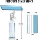 3 in 1 Window Cleaning Scraper, Shower Scraper Window Squeegee with 300ML Tank, Bathroom Mirror Squeegee with Hanging Hole, Window Scraper for Cleaning Windows, Glass, Mirrors, Car Windows
