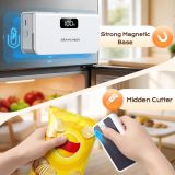 Rechargeable Mini Bag Sealer, 6 Adjustable Levels Heat Sealer with Magnet & Cutter, Portable Bag Resealer for Chip, Mylar & Plastic Bags - Gift for Women Mom Wife Men Dad Husband Friends.