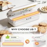 Rechargeable Mini Bag Sealer, 3 Adjustable Levels Heat Sealer with Cutter & Magnet, Portable Bag Resealer for Chip, Plastic & Mylar Bags - Gift for Women Mom Wife Men Dad Husband Friends.
