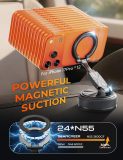 Detachable Magnetic Car Phone Holder for MagSafe, Vacuum Suction Cell Phone Car Mount with Ultra Strong Magnetic, 900° Adjustable Dashboard & Windshield Phone Holder for iPhone 17-12