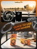 Detachable Magnetic Car Phone Holder for MagSafe, Vacuum Suction Cell Phone Car Mount with Ultra Strong Magnetic, 900° Adjustable Dashboard & Windshield Phone Holder for iPhone 17-12