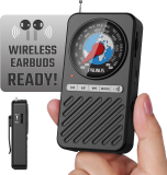 PRUNUS J162 Pocket Radio AM FM with Bluetooth Earphone Output