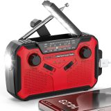 PRUNUS J-369 Emergency Hand Crank Radio with Solar & LED Flashlight (US & CA, etc.: Includes WB)