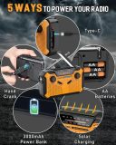 PRUNUS J-369 Emergency Hand Crank Radio with Solar & LED Flashlight (US & CA, etc.: Includes WB)