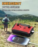 PRUNUS J-369 Emergency Hand Crank Radio with Solar & LED Flashlight (US & CA, etc.: Includes WB)
