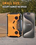 PRUNUS J-369 Emergency Hand Crank Radio with Solar & LED Flashlight (US & CA, etc.: Includes WB)
