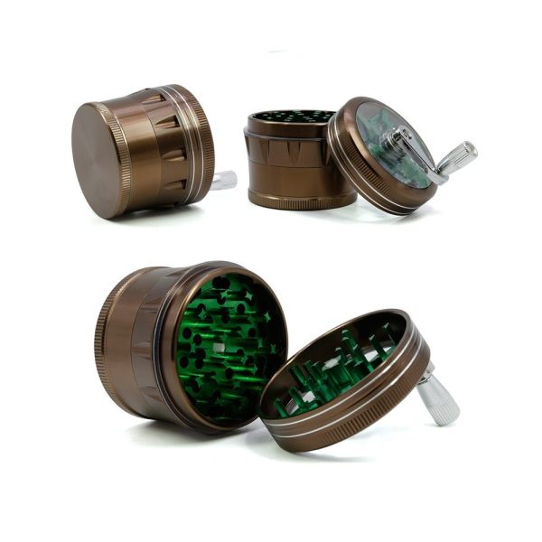 NovaBong offer multi colors new style 4 layer aluminum alloy lightning shape herb grinder with hand operate wholesale