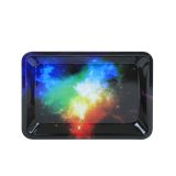 Colorful Galaxy Painting Metal Rolling Tray   7 inch *5 inch