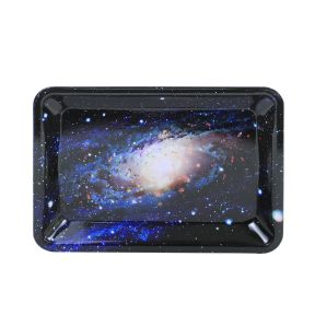 Nice Galaxy painting Metal Rolling Tray   7 inch *5 inch