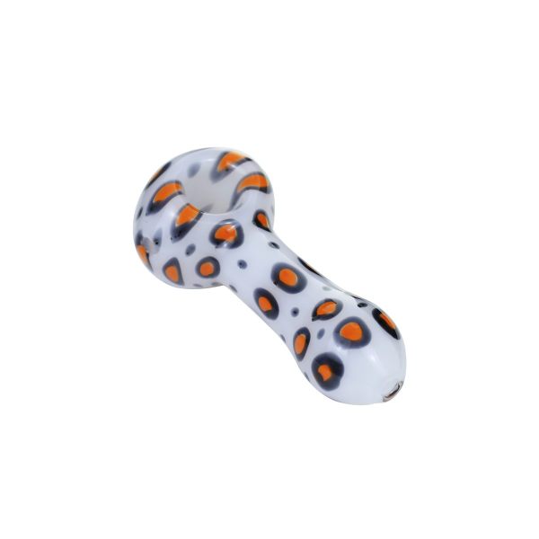 Sexy Leopard Hand Pipe in white  4 inch Length