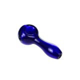 Pure Navy Blue Classic Spoon Hand Pipe 4 inch Length