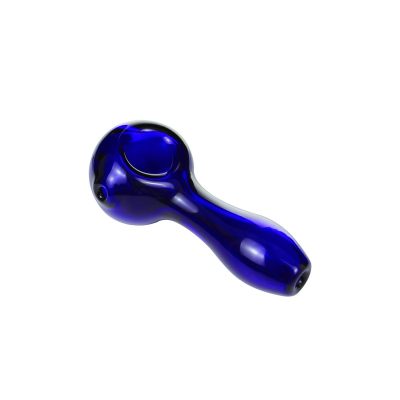 Details about   Handblown Tobacco Hand Spoon Pipe 5" Dark Teal Blue & Green Glass