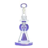 Nova Glass 9.2 inch colored  accented cone perc Dab Rig